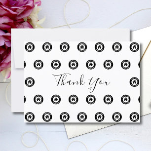 Carte De Remerciements Motif Et Message De Logo Professionnel Personnalis