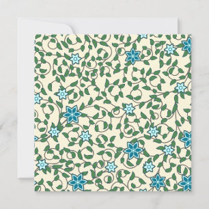 Carte De Remerciements Motif floral sans couture sur fond beige