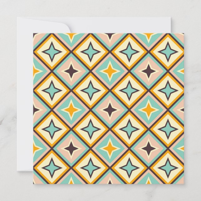 Carte De Remerciements Motif géométrique abstrait avec des formes de diam (Devant)
