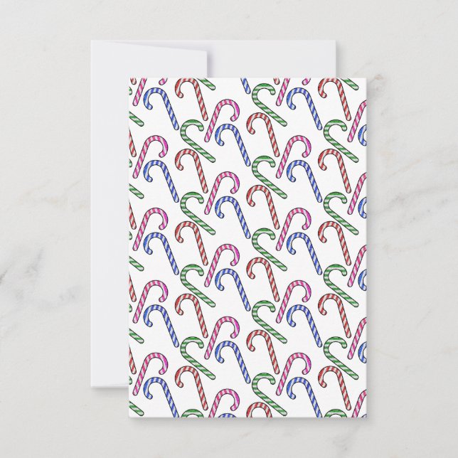 Carte De Remerciements Motif Sucre de canne parties scintillant (Devant)