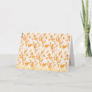 Carte De Remerciements Motif textile avec orange et gol vibrants