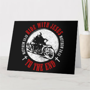Carte De Remerciements Moto foi chrétienne : Suivez Jesus Biker
