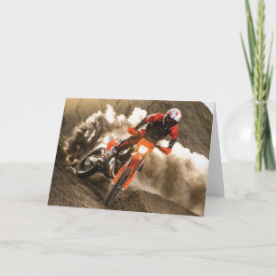 Carte De Remerciements Motocross Rider