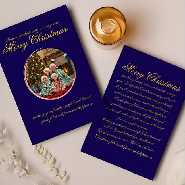 Carte De Remerciements Multicolor Christmas Greeting Card with Family Mes (Créateur téléchargé)
