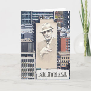 Carte De Remerciements Mural Leonard Cohen à Montréal Canada