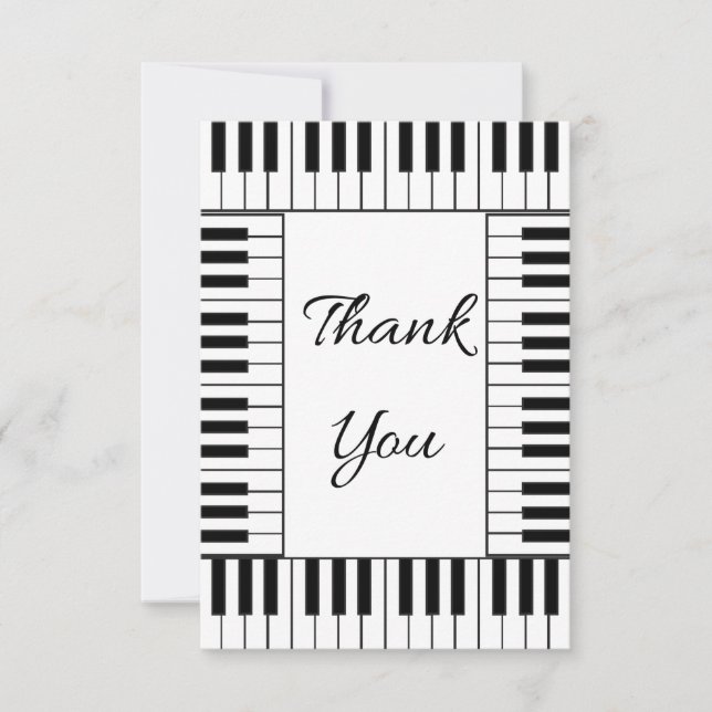 Carte de remerciements musical 2 (Devant)