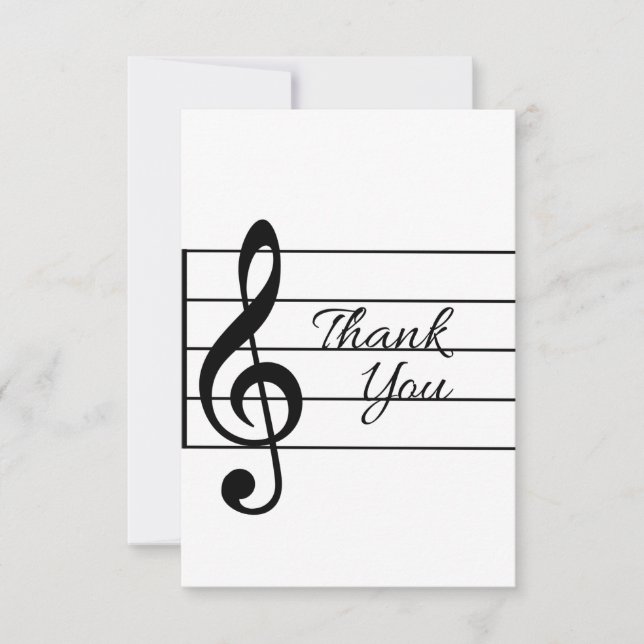 Carte de remerciements musical 3 (Devant)