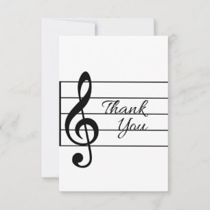 Carte de remerciements musical 3