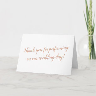 Carte De Remerciements Musician Wedding Thank You Card