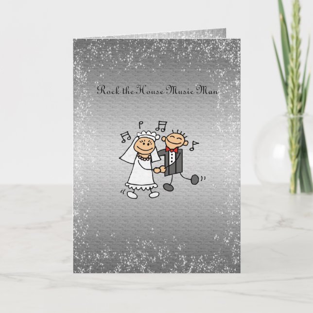 Carte De Remerciements Musique de remerciement de Dj de mariage (Devant)