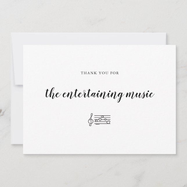 Carte De Remerciements Musique mariage Dancefloor Entertainment (Devant)