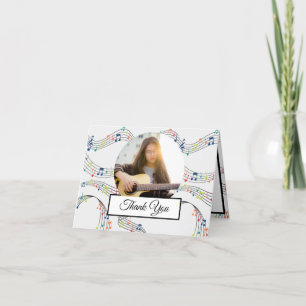 Carte De Remerciements Musique Note Motif coloré Thème Musicien Photo