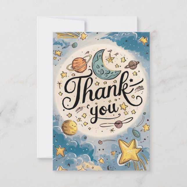 Carte De Remerciements Mystical Pretty Trail Celestin (Devant)