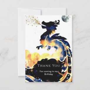 Carte De Remerciements Mythique Dragon Fun Anniversaire