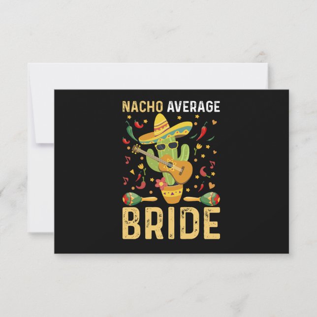 Carte De Remerciements Nacho Moyenne Mariée Cinco De Mayo Mariage mexicai (Devant)