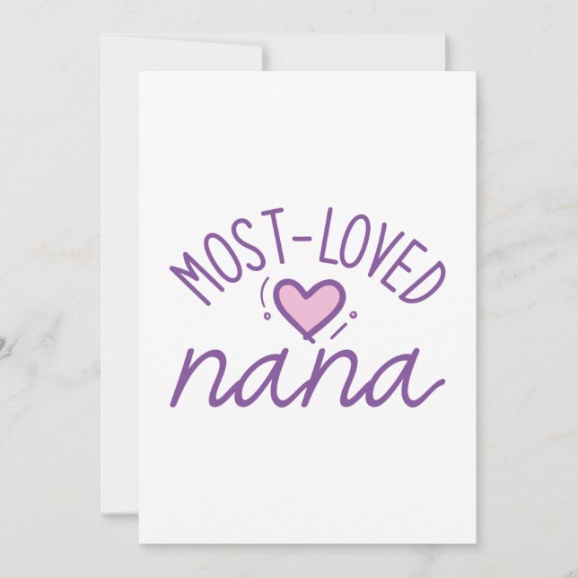 Carte De Remerciements Nana la plus aimée (Devant)