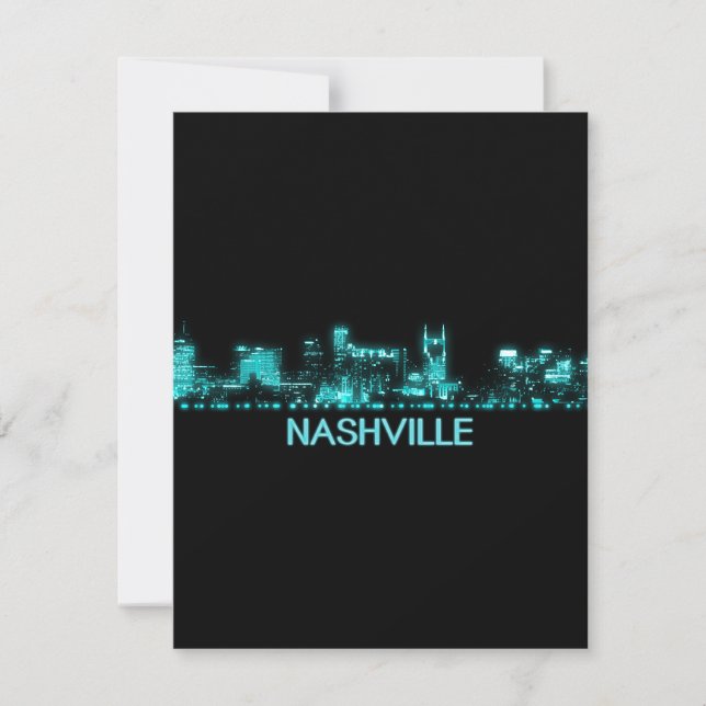 Carte De Remerciements Nashville Skyline (Devant)