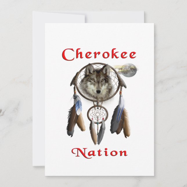 Carte De Remerciements Nation cherokee (Devant)