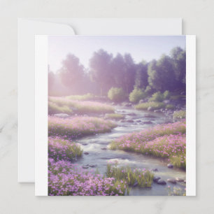 Carte De Remerciements Nature rivière paysage puzzle d'art