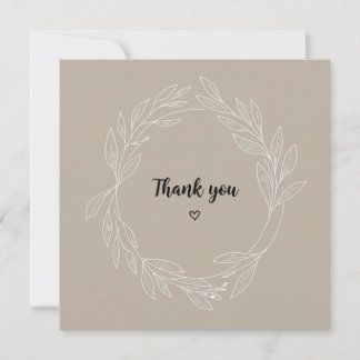 Carte de remerciements - naturel