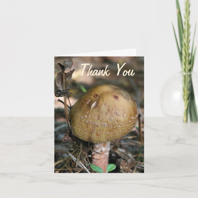 Carte de remerciements naturel des champignons des (Devant)
