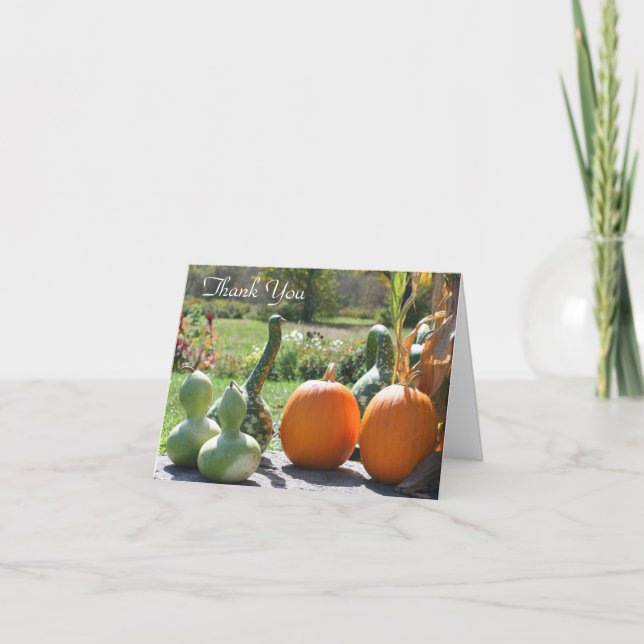 Carte de remerciements Naturel Gourmet Et Pumkins (Devant)