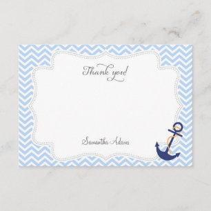 Carte de remerciements nautique d'Ancre