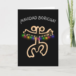 Carte De Remerciements Navidad Boricua Xmas Coqui Taino