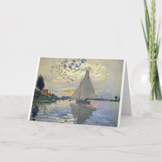 Carte De Remerciements Navigation de l'eau de bateau de Monet dans