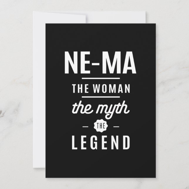 Carte De Remerciements Ne-Ma La Femme Le Mythe La Légende (Devant)