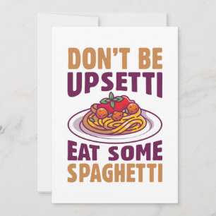 Carte De Remerciements Ne soyez pas désagréable de manger des spaghettis