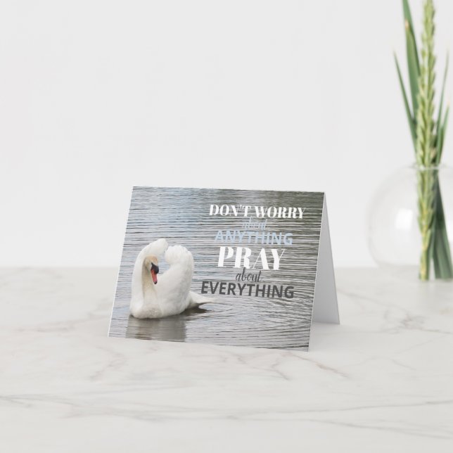 Carte De Remerciements Ne vous inquiétez pas pour la photo de cygne (Devant)