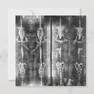 Carte De Remerciements Négatif Photo Linceul de Turin Crucifixion