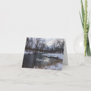 Carte De Remerciements Neige Le Long De La Rivière James