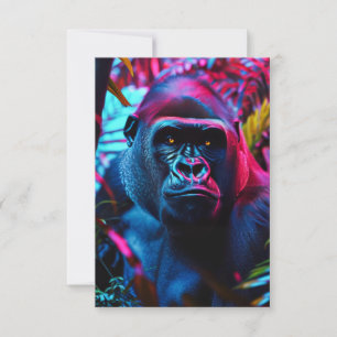 Carte De Remerciements Neon Gorilla