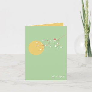 Carte De Remerciements Nesting Bird & Family Baby Thank You Note Card