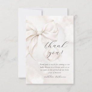 Carte De Remerciements Neuf Baby shower Neuf Nuage De Bow Neuf