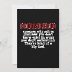 Carte De Remerciements Neurochirurgien Chirurgie Docteur Médicale Neurolo