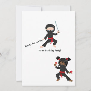 Carte De Remerciements Ninja