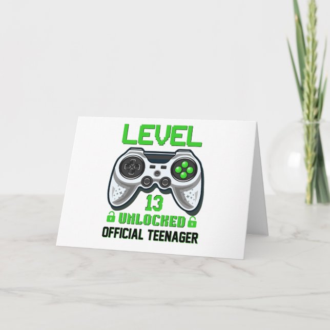 Carte De Remerciements Niveau 13 vidéo game (Devant)