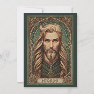 Carte De Remerciements Njordr Norse God Art Flat Thank You Card