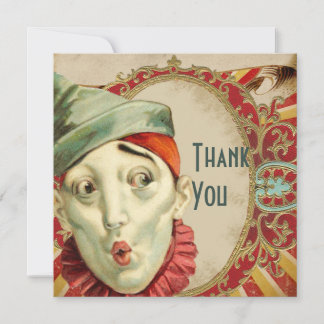 Carte De Remerciements No Clowning Birthday Thank You