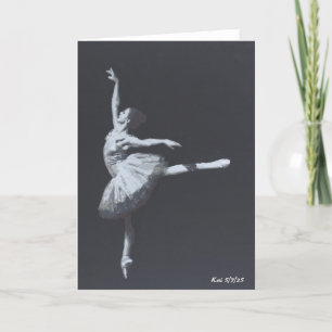 Carte De Remerciements No Drame, Only Freedom, Black & White Ballerina