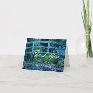 Carte De Remerciements Noces de bijoux toniques lunatiques Monet Étang de