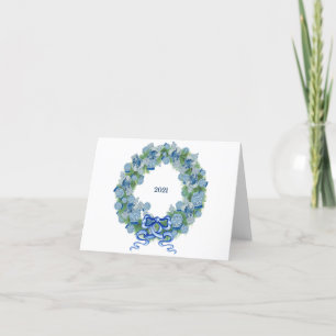 Carte De Remerciements Noël 2023 Bleu Ginger Jar