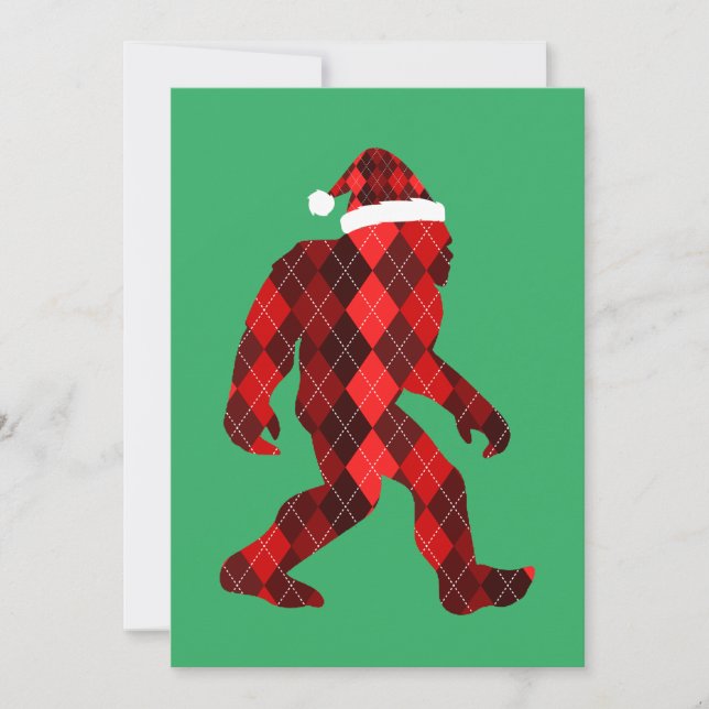 Carte De Remerciements Noël de Bigfoot - Noël drôle (Devant)