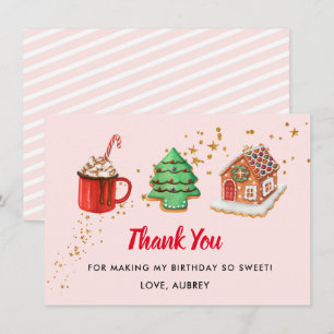 Carte De Remerciements Noël deux doux 2e anniversaire