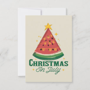 CARTE DE REMERCIEMENTS NOËL EN JUILLET FUNNY WATERMELON TREE