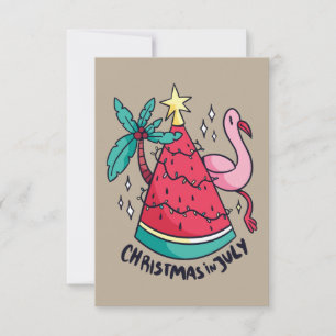 CARTE DE REMERCIEMENTS NOËL EN JUILLET FUNNY WATERMELON TREE