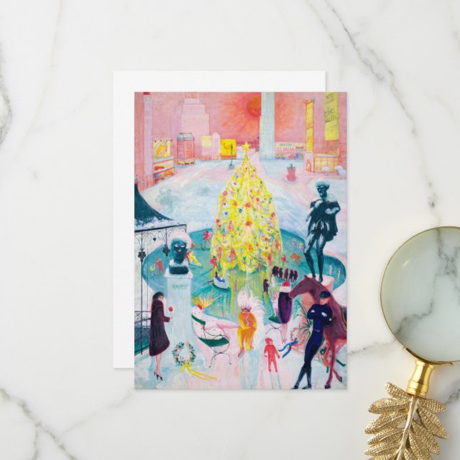 Carte De Remerciements Noël par Florine Stettheimer (Devant/Arrière en situation)